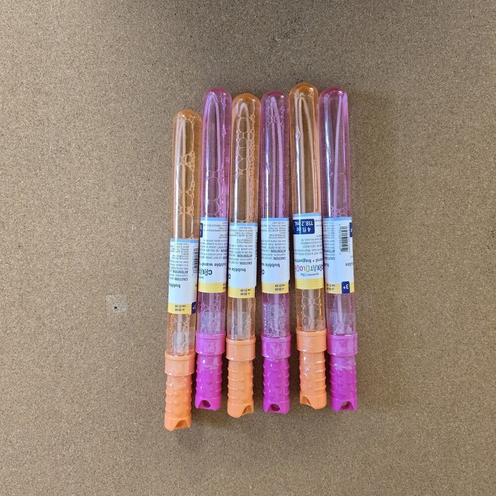 6Pk 4 Fl Oz Bubble Wands - Creatology